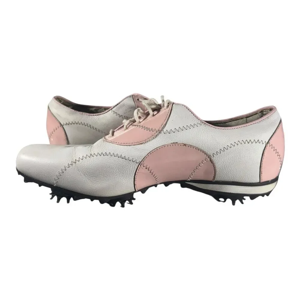 FootJoy LoPro Collection Women's Leather Golf Shoes White Pink Size 10M - Picture 7 of 9